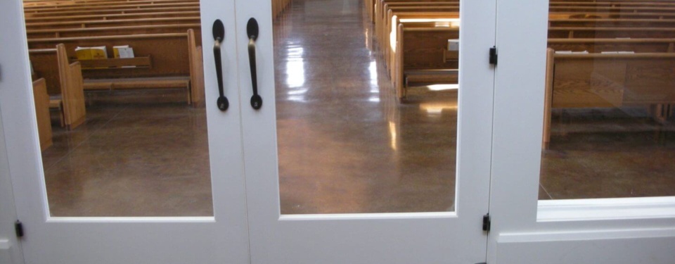 Concrete Acid Stain Church Floor
