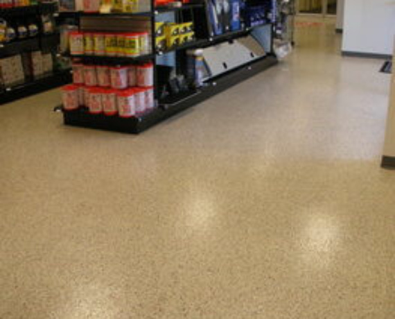 Retail Epoxy Color Flake Flooring