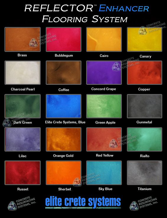 Reflector Enhancer Color Chart 