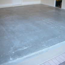 A concrete floor with no paint or stain.
